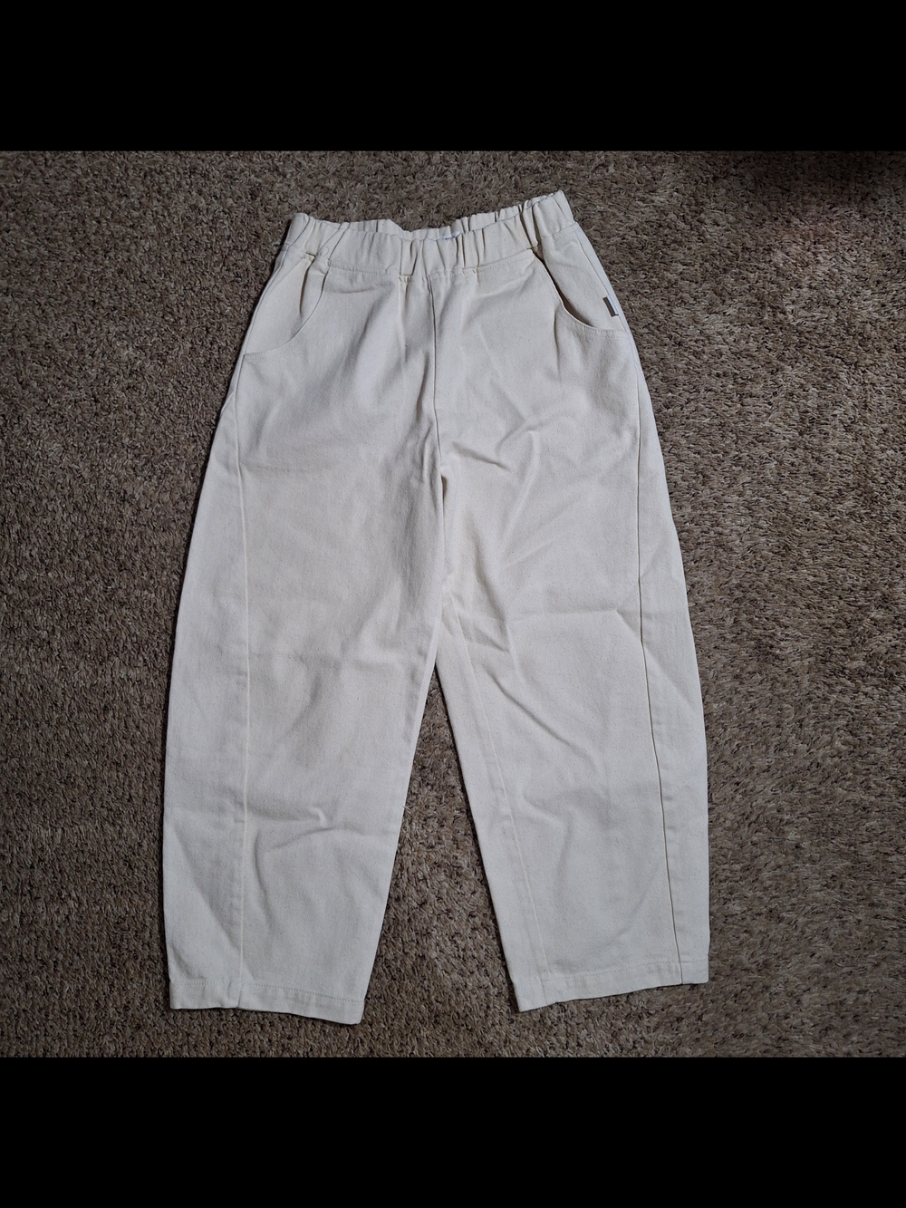 Le Bon Shoppe Au Naturel Cream Cotton Wide Leg Balloon Pants Small